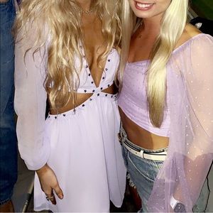 *WORN 2x* WhiteFox purple star dress lilac